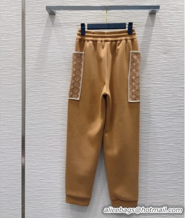 Best Grade Louis Vuitton Monogram Accent Pants LV102906 Beige 2025