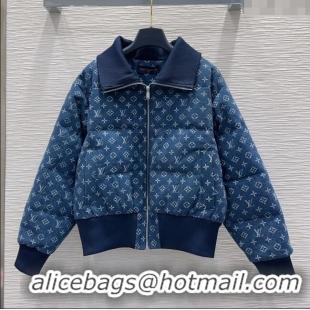 Modern Classic Louis Vuitton Monogram Denim Down Jacket LV102507 Blue 2025
