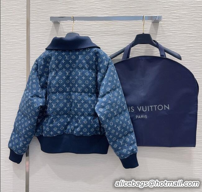 Modern Classic Louis Vuitton Monogram Denim Down Jacket LV102507 Blue 2025