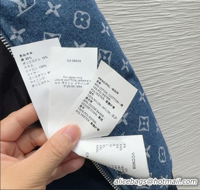 Modern Classic Louis Vuitton Monogram Denim Down Jacket LV102507 Blue 2025