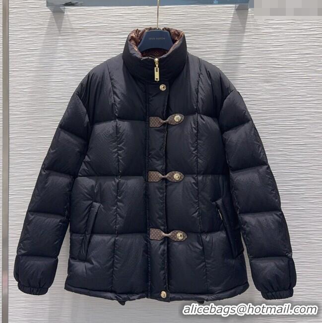 Classic Specials Louis Vuitton Monogram Accent Pillow Puffer Down Jacket LV102510 Black 2025