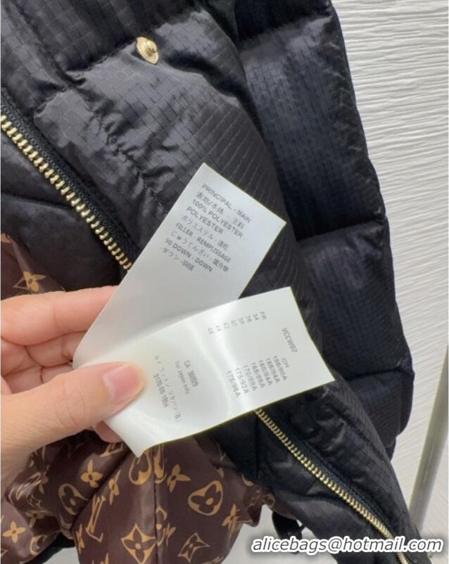 Classic Specials Louis Vuitton Monogram Accent Pillow Puffer Down Jacket LV102510 Black 2025