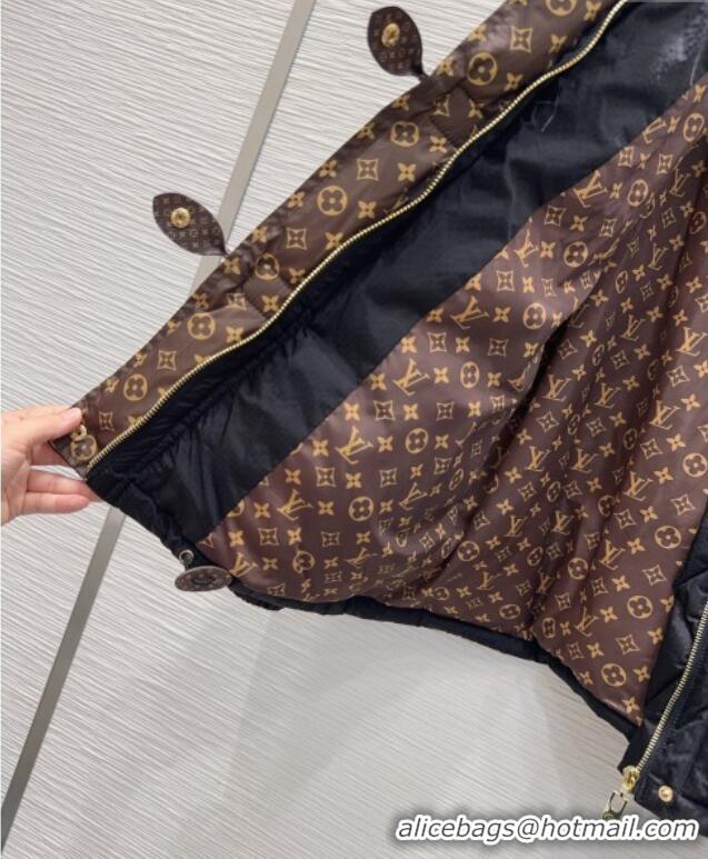 Classic Specials Louis Vuitton Monogram Accent Pillow Puffer Down Jacket LV102510 Black 2025