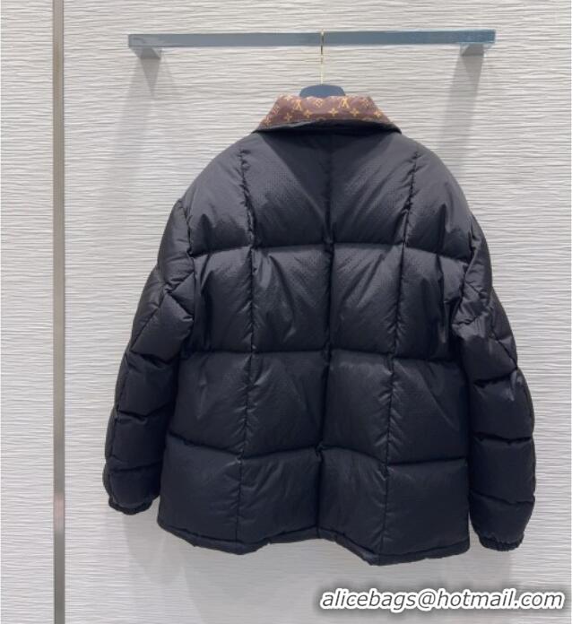 Classic Specials Louis Vuitton Monogram Accent Pillow Puffer Down Jacket LV102510 Black 2025