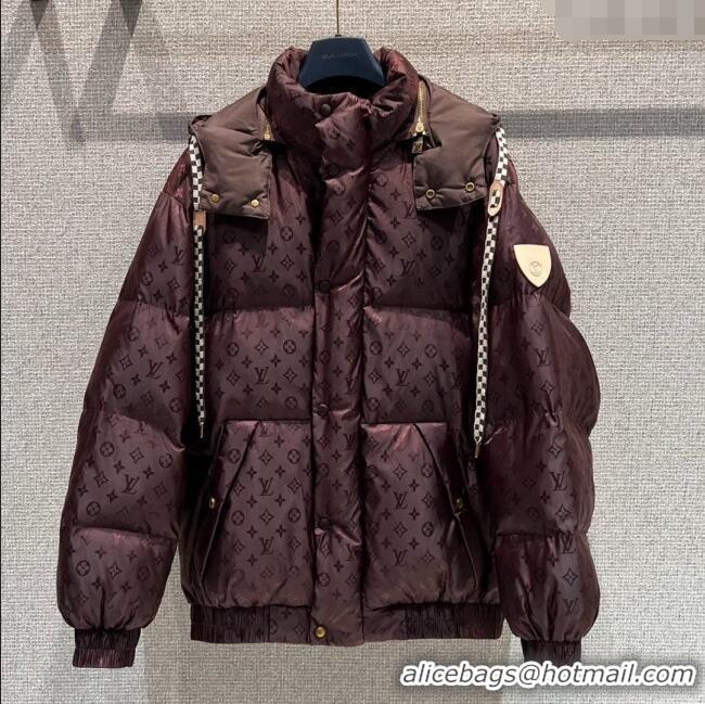 Best Price Louis Vuitton Cotton-padded Jacket LV102511 Dark Brown 2025