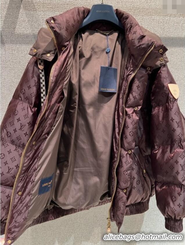Best Price Louis Vuitton Cotton-padded Jacket LV102511 Dark Brown 2025