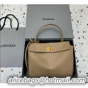 Spot Discount Balenciaga Rodeo Mini Handbag In Smooth Calfskin 78972 Latte Beige/Gold