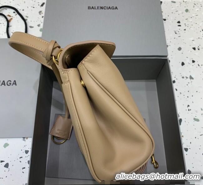 Spot Discount Balenciaga Rodeo Mini Handbag In Smooth Calfskin 78972 Latte Beige/Gold