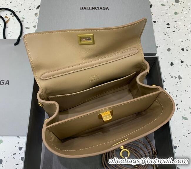 Spot Discount Balenciaga Rodeo Mini Handbag In Smooth Calfskin 78972 Latte Beige/Gold