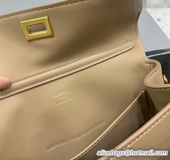 Spot Discount Balenciaga Rodeo Mini Handbag In Smooth Calfskin 78972 Latte Beige/Gold