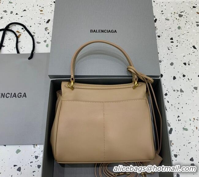 Spot Discount Balenciaga Rodeo Mini Handbag In Smooth Calfskin 78972 Latte Beige/Gold