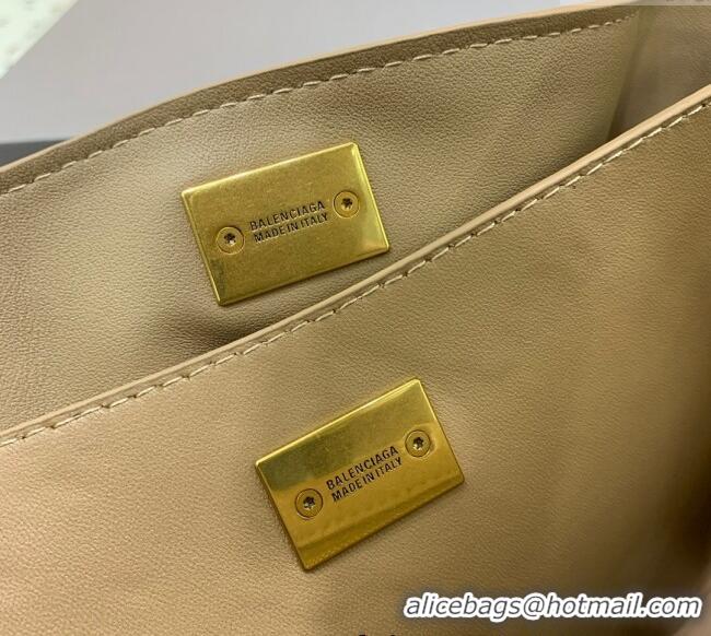 Original Cheap Balenciaga Rodeo Small Handbag In Smooth Calfskin 78972 Latte Beige/Gold