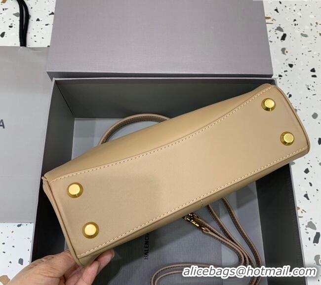 Original Cheap Balenciaga Rodeo Small Handbag In Smooth Calfskin 78972 Latte Beige/Gold