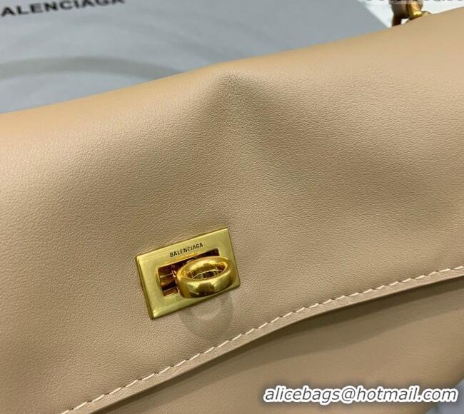 Market Sells Balenciaga Rodeo Medium Handbag In Smooth Calfskin 78972 Latte Beige/Gold