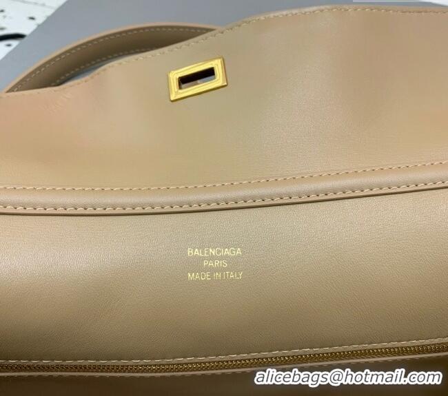 Market Sells Balenciaga Rodeo Medium Handbag In Smooth Calfskin 78972 Latte Beige/Gold
