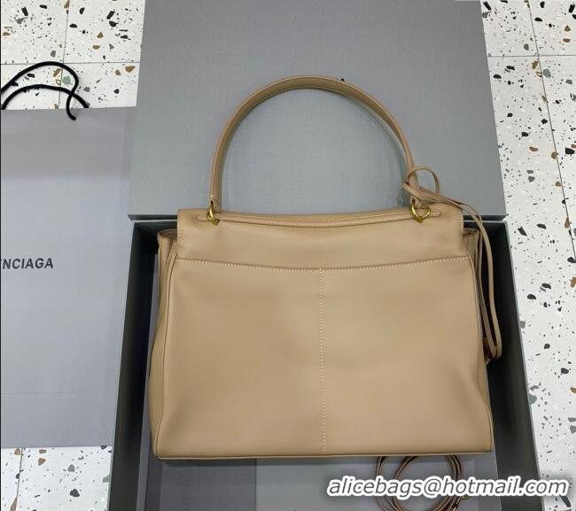 Market Sells Balenciaga Rodeo Large Handbag in smooth calfskin 78972 Latte Beige/Gold