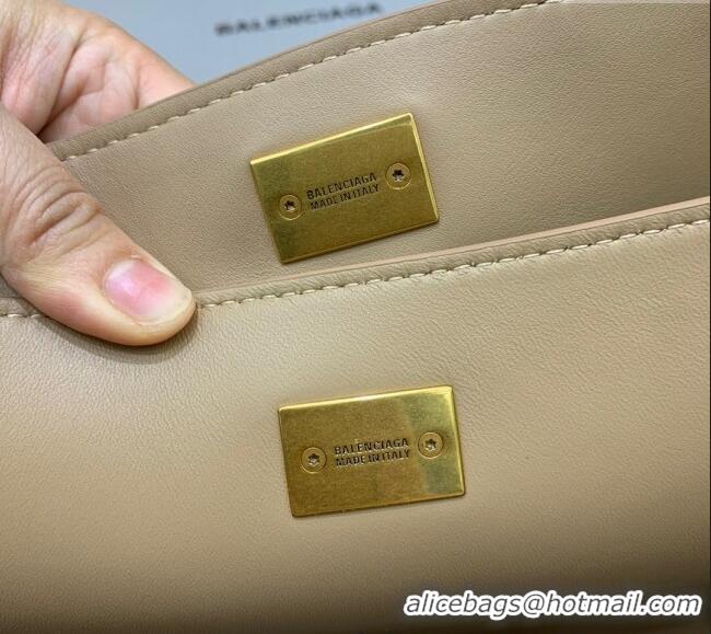 Market Sells Balenciaga Rodeo Large Handbag in smooth calfskin 78972 Latte Beige/Gold