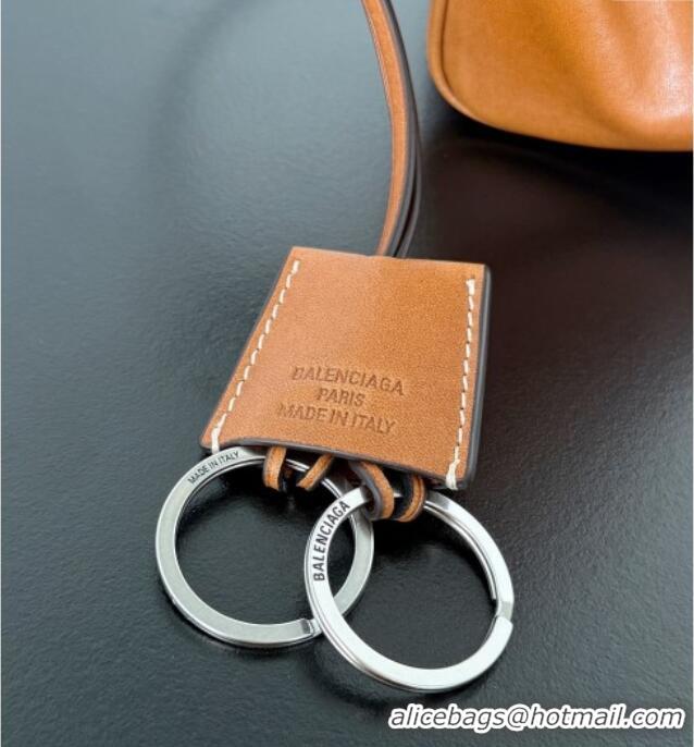 Spot Bulk Balenciaga Rodeo Mini Handbag in smooth calfskin With aged-silver hardware 78972 brown yellow 2025