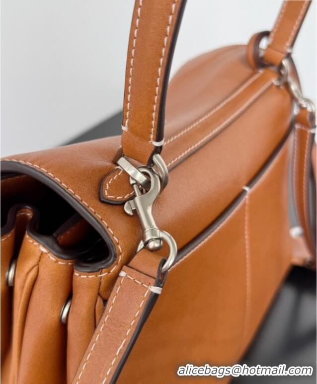 Buy Cheap Balenciaga Rodeo Small Handbag in smooth calfskin With aged-silver hardware 78972 brown yellow 2025