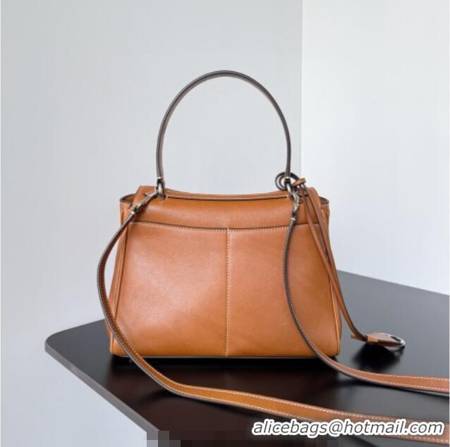 Buy Cheap Balenciaga Rodeo Small Handbag in smooth calfskin With aged-silver hardware 78972 brown yellow 2025