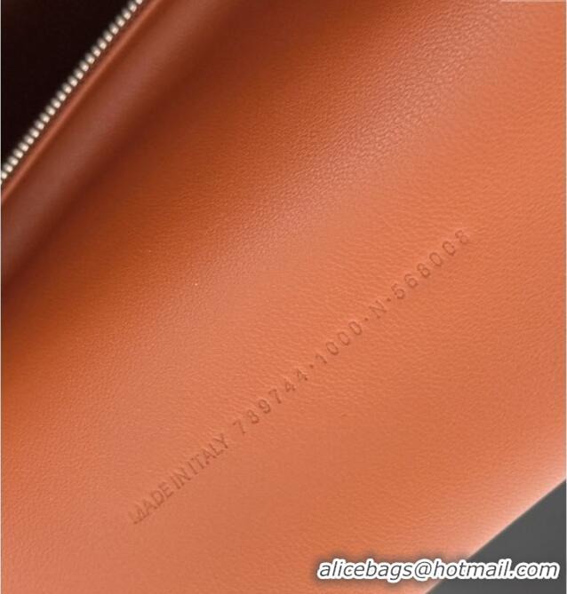 Buy Classic Balenciaga Rodeo Large Handbag in smooth calfskin 78972 brown yellow With aged-silver hardware 2025