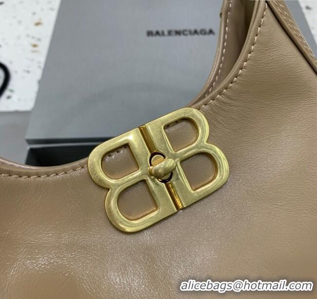 Modern Classic Balenciaga Mini Hobo Bag in Lambskin 801928880 Beige 2025