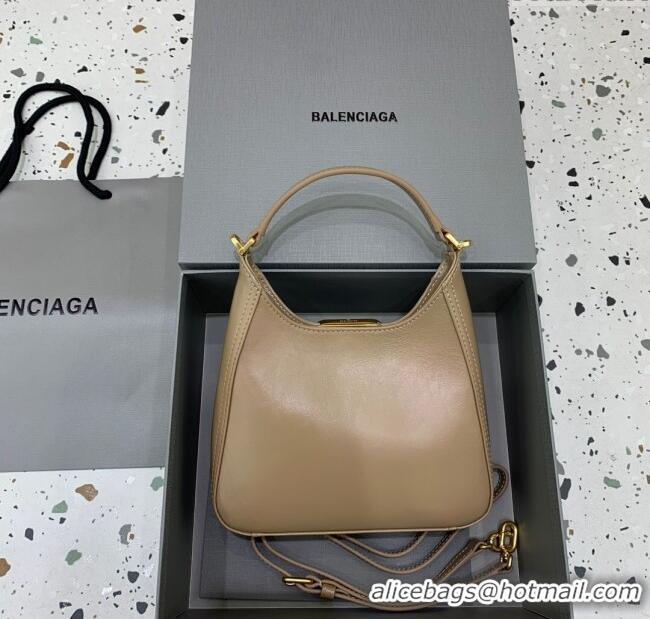 Modern Classic Balenciaga Mini Hobo Bag in Lambskin 801928880 Beige 2025