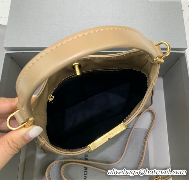 Modern Classic Balenciaga Mini Hobo Bag in Lambskin 801928880 Beige 2025