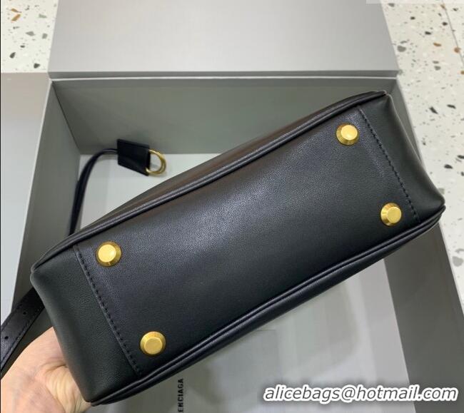 Original Cheap Balenciaga Bel Air Small Hobo Bag in  smooth calfskin 78972 black aged-gold hardware 2025