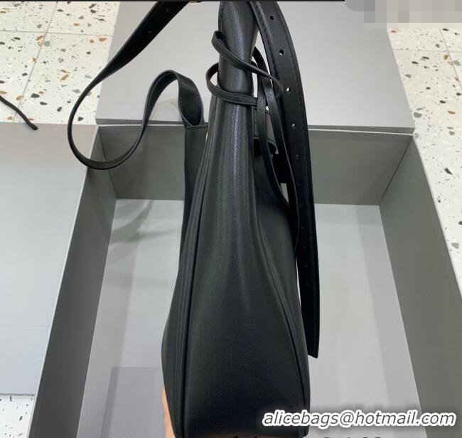 Original Cheap Balenciaga Bel Air Small Hobo Bag in  smooth calfskin 78972 black aged-gold hardware 2025