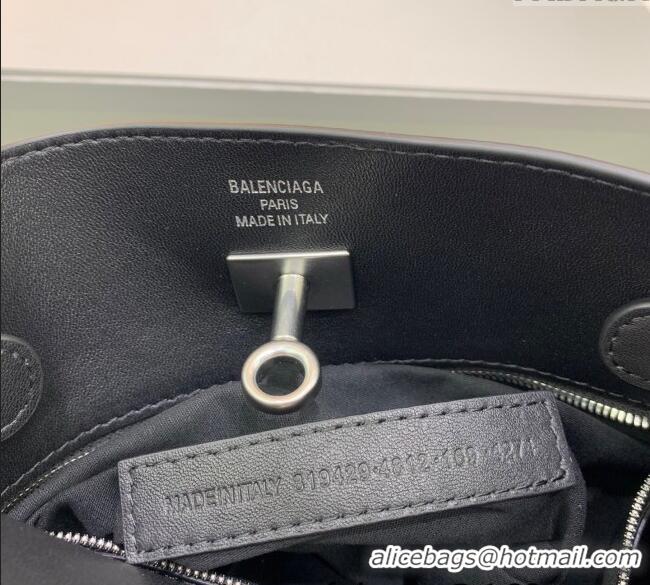Inexpensive Balenciaga Bel Air Small Hobo Bag in smooth calfskin 78972 black aged-silver hardware 2025