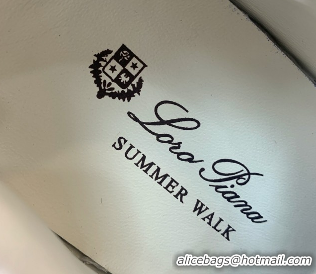 Classic Hot Loro Piana Newport Walk Sneakers in Suede and Mesh White/Grey 0827004