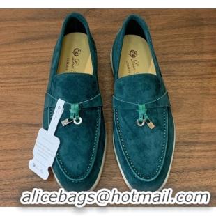 Purchase Loro Piana Summer Charms Walk Loafer in Suede LP110407 Green 2025
