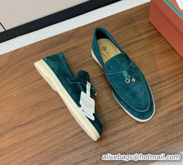 Purchase Loro Piana Summer Charms Walk Loafer in Suede LP110407 Green 2025