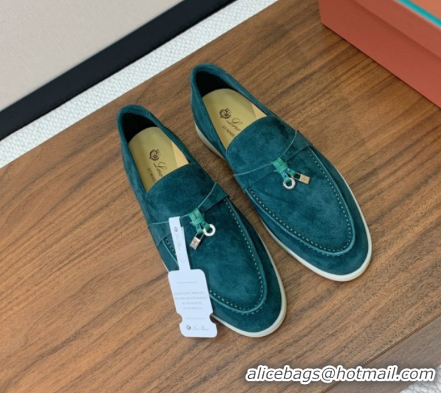 Purchase Loro Piana Summer Charms Walk Loafer in Suede LP110407 Green 2025