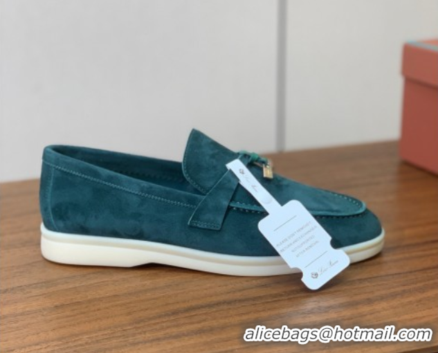 Purchase Loro Piana Summer Charms Walk Loafer in Suede LP110407 Green 2025