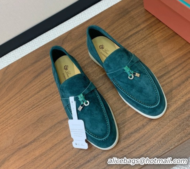 Purchase Loro Piana Summer Charms Walk Loafer in Suede LP110407 Green 2025