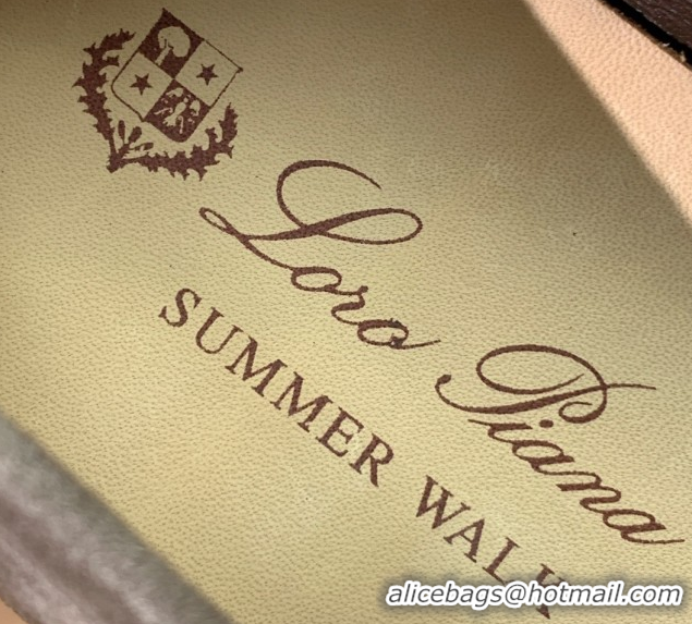 Sumptuous Loro Piana Summer Charms Walk Loafer in Suede LP110408 Grey 2025