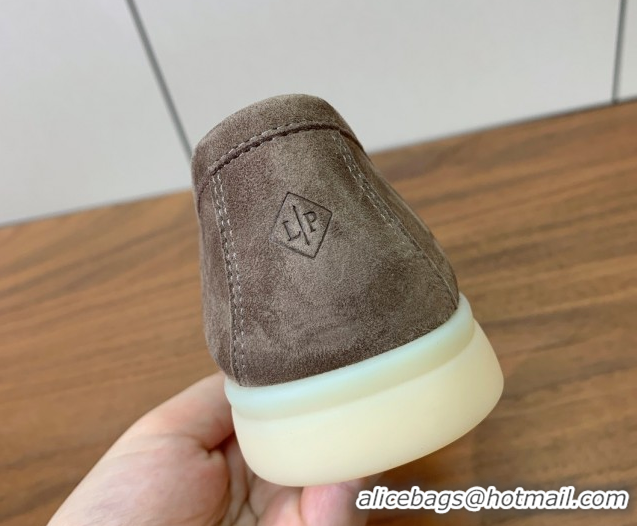 Sumptuous Loro Piana Summer Charms Walk Loafer in Suede LP110408 Grey 2025