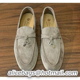 Best Price Loro Piana Summer Charms Walk Loafer in Suede LP110411 Dark Khaki 2025