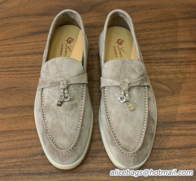 Best Price Loro Piana Summer Charms Walk Loafer in Suede LP110411 Dark Khaki 2025