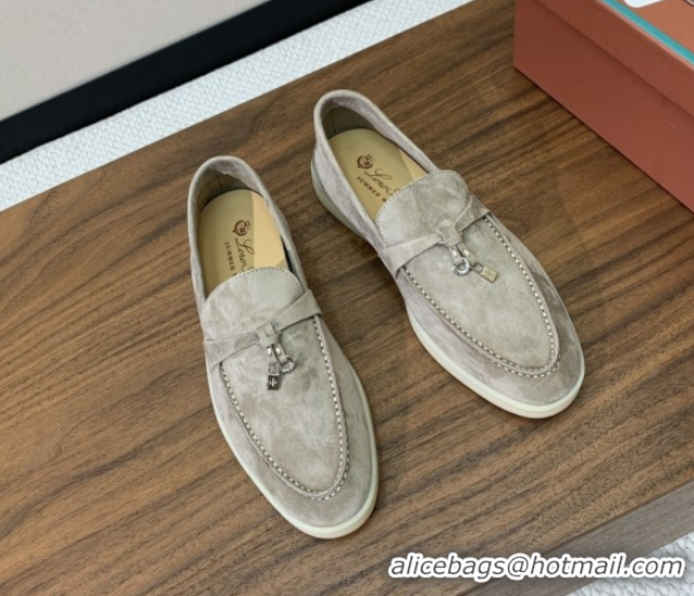 Best Price Loro Piana Summer Charms Walk Loafer in Suede LP110411 Dark Khaki 2025