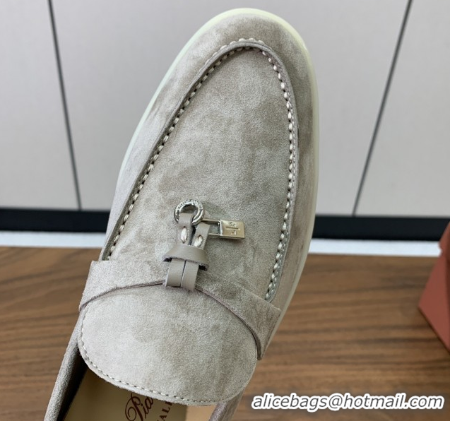 Best Price Loro Piana Summer Charms Walk Loafer in Suede LP110411 Dark Khaki 2025