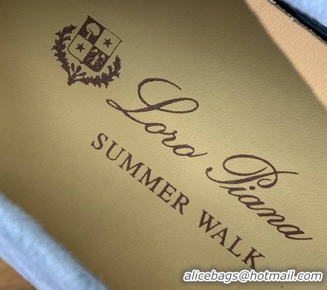 Best Product Loro Piana Summer Charms Walk Loafer in Suede LP110412 Light Blue 2025