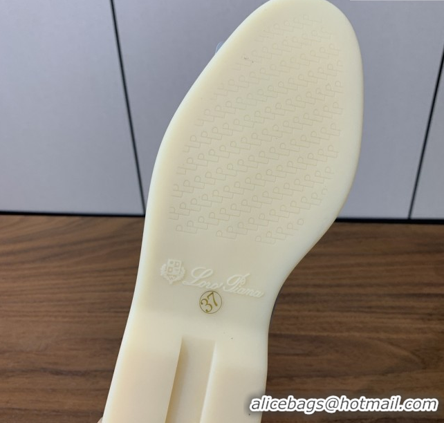 Best Product Loro Piana Summer Charms Walk Loafer in Suede LP110412 Light Blue 2025