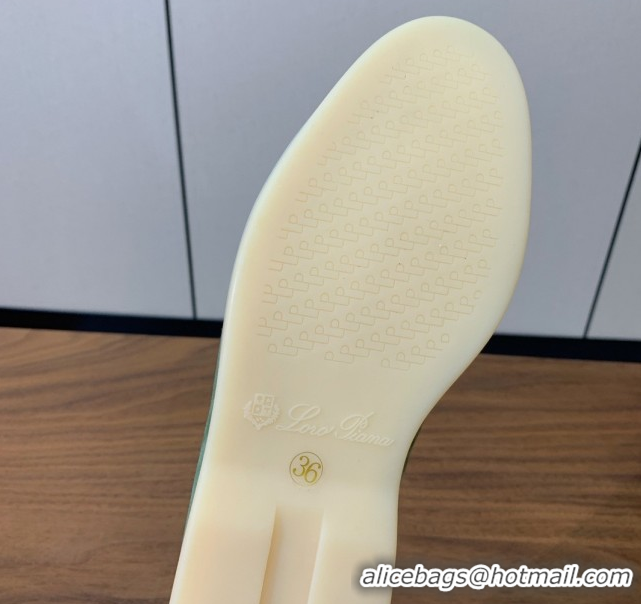 Good Looking Loro Piana Summer Charms Walk Loafer in Suede LP110413 Green 2025