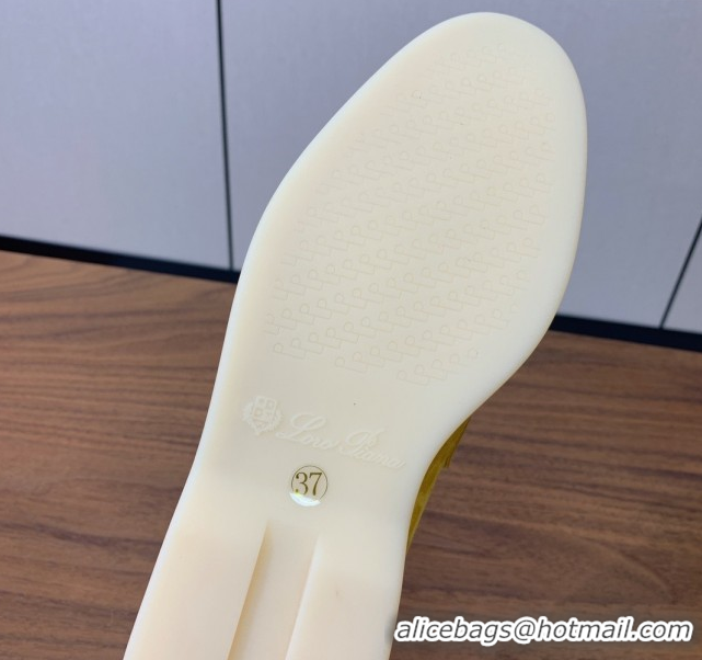 Top Grade Loro Piana Summer Charms Walk Loafer in Suede LP110415 Yellow 2025