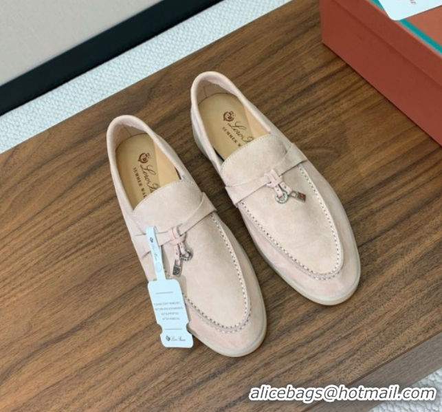Unique Style Loro Piana Summer Charms Walk Loafer in Suede LP110416 Beige 2025