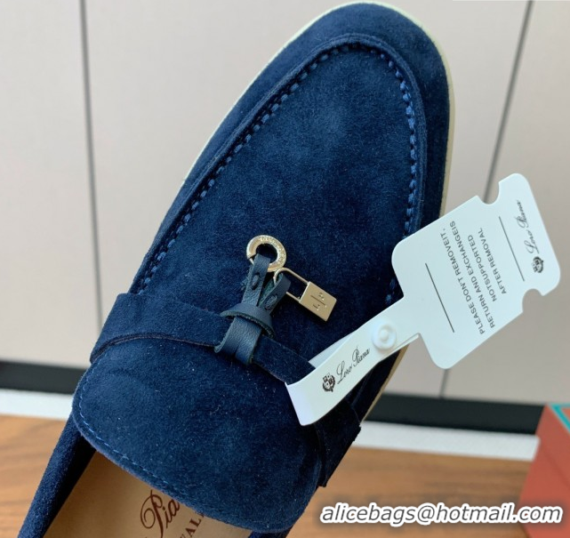 Top Quality Loro Piana Summer Charms Walk Loafer in Suede LP110418 Deep Blue 2025