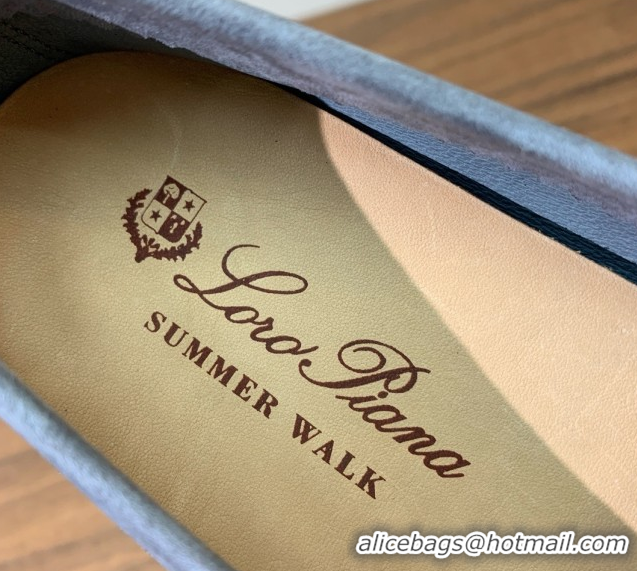 Affordable Price Loro Piana Summer Charms Walk Loafer in Suede LP110420 Grey 2025